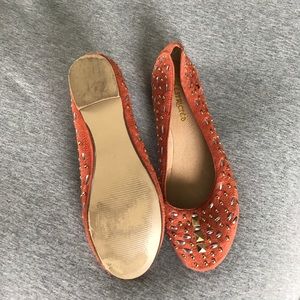 Restricted Shoes - Orange embellished flats Restricted Shoes - Orange embellished flats